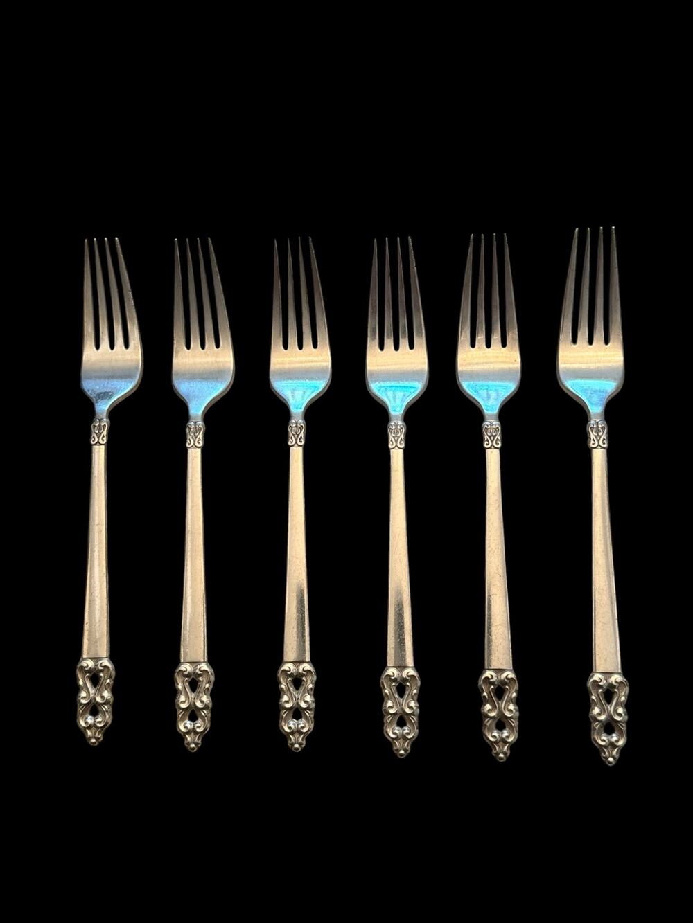 1847 Rogers Bros KING FREDERIK Vintage Royal Empress 6 Dinner Forks